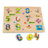 Puzzle Didactico Numeros Simbolo Madera Bebes Niños Niñas 