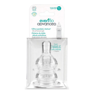 Mamilas Cuello Estándar Evenflo Advanced Flujo Lento 0m+ 2 Piezas | MercadoLibre