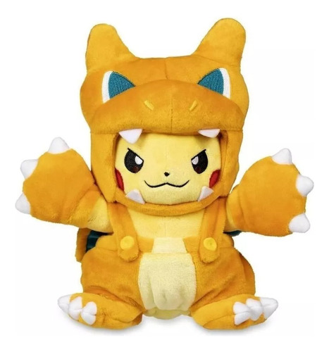 Peluche Pokemon Pikachu Charizard Importado Con Etiqueta