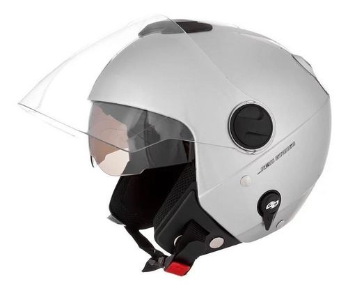 Capacete Moto Pro Tork Aberto New Atomic Viseira Dupla Cor Branco-fosco Desenho Solid Tamanho Do Capacete 56