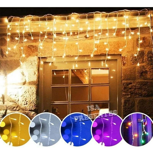 Pisca Pisca Natal Cascata 100 Leds 8 Funções Decoração