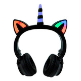 Auriculares Bluetooth Orejitas Unicornio Luces Multicolores