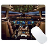 Pad Mouse - Wknoon Cool Boeing 777 Airplane Cockpit Mouse Pa