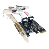 Placa Pci Express C/2 Saídas Serial 1 Paralela Pcie Pci-e