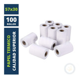 Rollo Papel Termico Fiscal Controlador 57x30 Pack 100 Unid