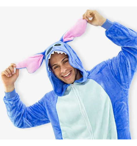 Macacão Kigurumi Adulto Stitch - Zona Criativa Tamanho M