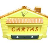 Caixa Cartas Correio Power Plastico Grade Amarelo Casinha