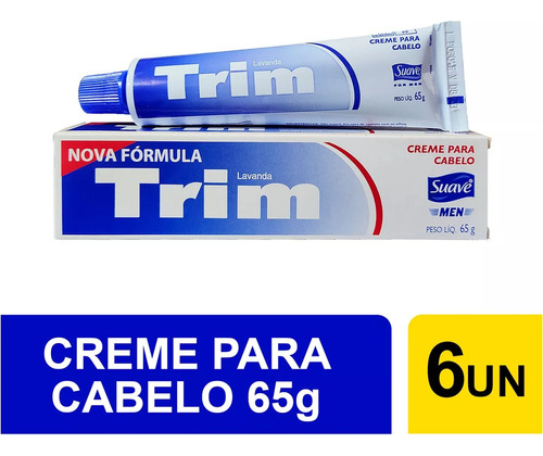 Kit 6x1 Creme Cabelo Tratamento Hidratante Trim Lavanda 65g