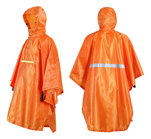 Abrigo Para Mujer Con Tiras Reflectantes, Poncho Impermeable