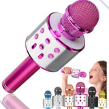 Microfone Bluetooth Sem Fio Youtube Karaoke Infantil Roxo