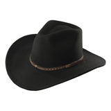 Sombrero Texana Goldstone Indiana Crushable Negra 100% Lana.