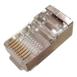 Conector Rj45 Cat6 Blindado Pacote Com 50pçs Plug Cat6