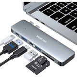 Adaptador Usb C Hub Para Macbook Pro/air 2021-2018, 6 En 2 U