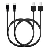 Myfon Cable Micro Usb, Paquete De 2 6 Pies, 6 Pies, Cable De