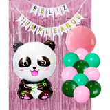 Combo Cumpleaños Globos Panda Animal Selva Tematica Deco