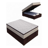 Cama Baú E Colchão De Casal Molas Ensacadas Premium 188x138