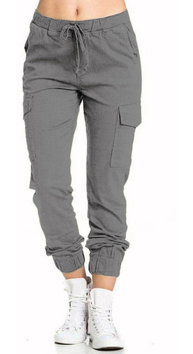 Pantalón Jogger Tipo Cargo Para Dama De Ajustado 5 Colores