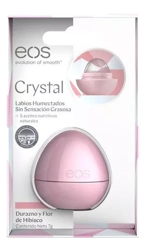 Balsamo Labios Esfera Crystal Durazno Y Flor De Hibisco Eos