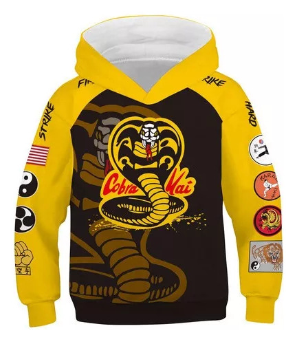 Sudadera Con Capucha Para Hombre, Mangá, Karatê, Cobra, Kai