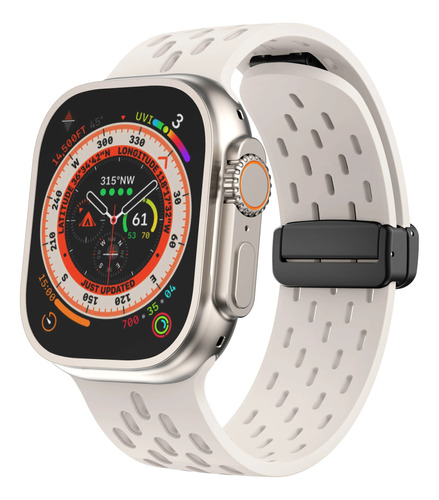 Para Correas Magnéticas De Silicona Apple Watch