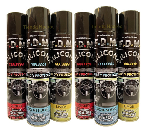 Silicona Fdm Perfumadas Pack X6 Unid En Aerosol Multiuso 