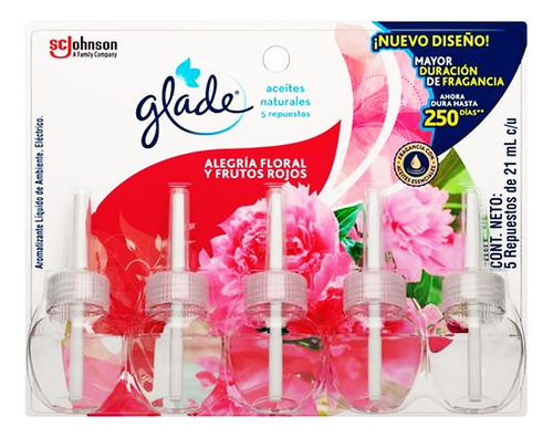 5 Rep Glade Electrico Floral & Fr - Unidad a $11600