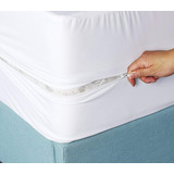 Forro Protector Acolchado Cama Doble Completo Con Cierre