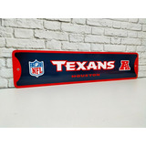 Vintage Texans Houston Nfl Cartel De Metal 