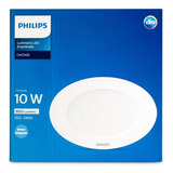 Foco Led Philips Empotrado Redondo Luz Fría Dn016b Led8 10w Color De La Luz Blanca Fría