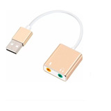 Adaptador Usb 7.1 Gold Audio Y Microfono Cable Tarjeta Sonid