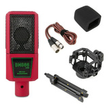 Microfone Condensador Bm800 Audio Bm-x1a C/ Tripé Cabo