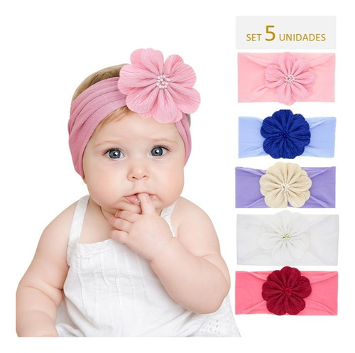 Balaca Cintillo Para Bebe Turbante Niña  Diadema Bautizo