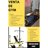 Gym En Casa Con Set De Barras, Mancuernas Y Discos