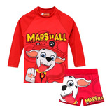 Remera Manga Larga + Zunga Paw Patrol Marshall Pr Solar Uv50