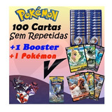 Lote 100 Cartas Pokémon + Pokémon V + Pacotinho Português