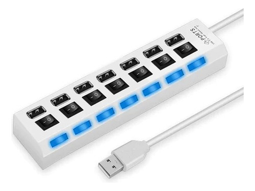 Extensão Cabo Usb 2.0 Hub 7 Portas Entradas Alta Velocidade