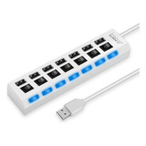 Extensão Cabo Usb 2.0 Hub 7 Portas Entradas Alta Velocidade