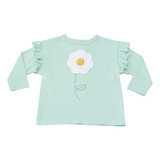 Polera Bebe  Parche Flor Verde Corona