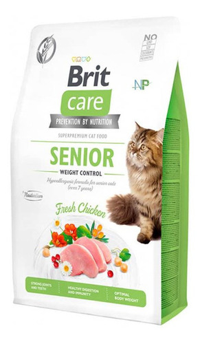 Alimento Gato Viejo Brit Care Senior Weight Control 7kg. Np
