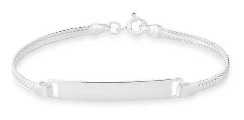 Pulseira Feminina Rabo De Rato Chapa Prata 925