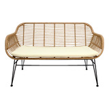 Loveseat Acero Y Rattan Exterior O Interior Tobago Mundo In