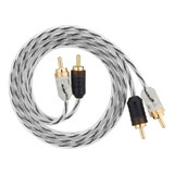 Cabo Rca Taramps 1 Metro Blindado Plug Banhado Ouro Double