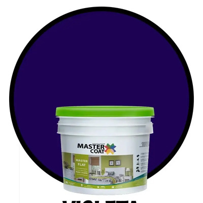 Pintura al Agua Master Coat Violeta Mate 4L Exterior Interior Antihongos | Meses sin interés