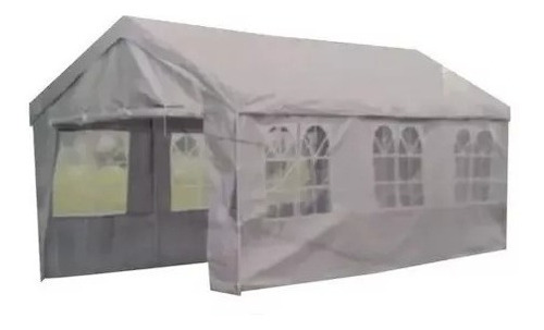 Toldo Carpa Gazebo Blanco Con Pared 3 X 6 Mts Uso Rudo