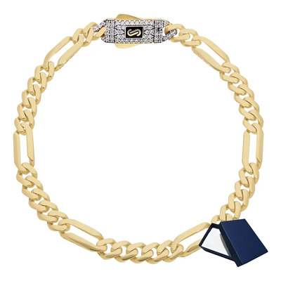 Pulso Pulsera Figaro Oro 10k Monaco Chain Classic 5mm 18cm 6cm Diámetro Gruesa Oro 10 Kilates Hombre Mujer Dama Brazalete Pulsera Oro Italiano Italy Regalo Novia Novio Oro Broche Piedras 10 Quilates | Envío gratis
