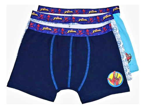 Boxer Caffarena Spiderman Pack X3 Talla 6 Diseños 40430