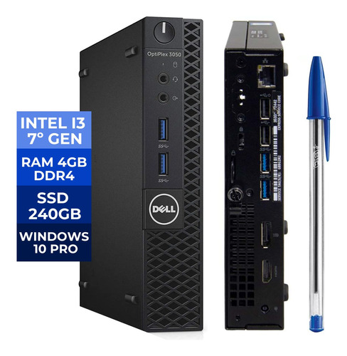 Dell Optiplex 3050 Micro Intel I3-7100t 3.40ghz 4gb Ssd240gb