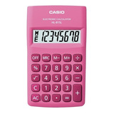 Calculadora Básica Casio Portatil Rosa Hl-815 Pk Color Rosa