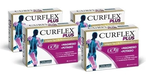 Suplemento Curflex Plus Colágeno + Magnesio Combo Pack X4