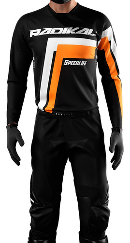 Conjunto Radikal Racing Concept Volt Negro/negro Mx Atv 2023